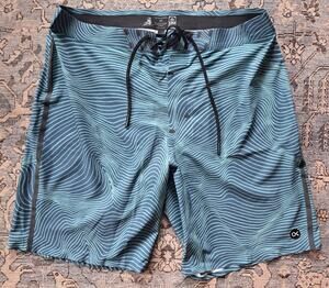 Outerknown Apex Trunks Board Shorts Kelly Slater Men's Size 34 Blue